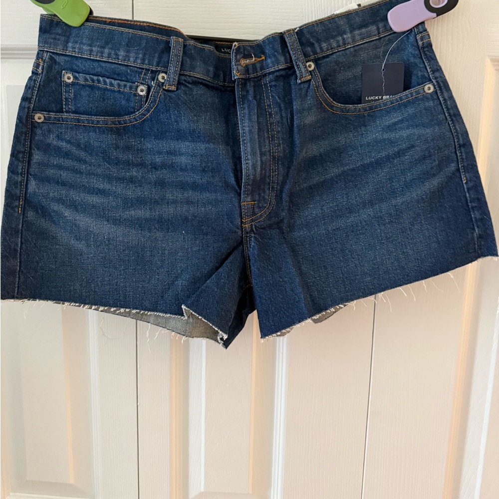 NWT Lucky Brand Women's Blue Denim Cutoff  Shorts 10/30